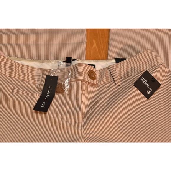 The Limited, Cassidy Fit, Size 4, NWT Brown and Cream Pin Stripe - Picture 1 of 4